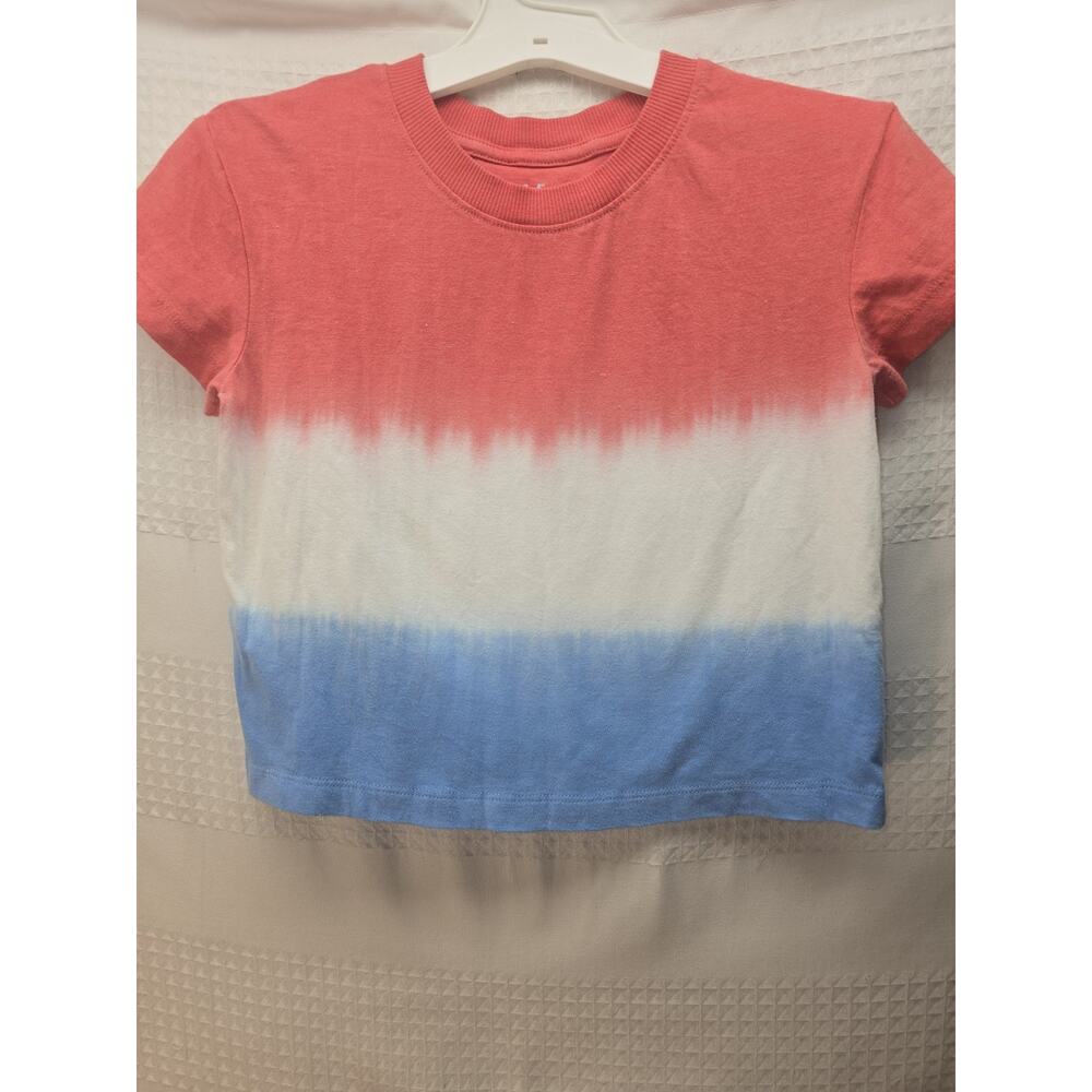 Cat & Jack Tshirt Boys Size 8 Nwot 4th Of July Red White Blue Short Sleeve 5891